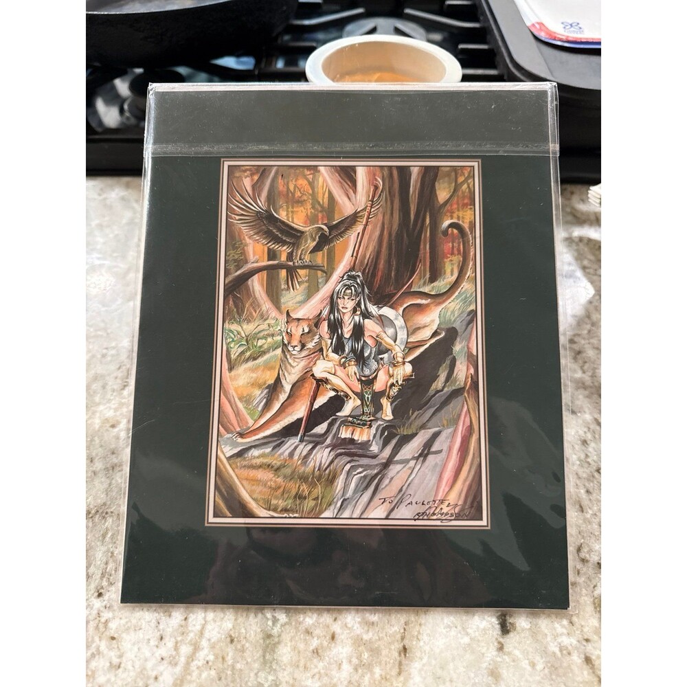 Matted art print titled "Totems" & Paths of Autumn by artist Ruth Thompson